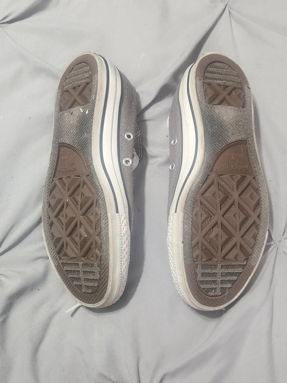 Converse Chuck Taylor Low Top Sneakers in Gray with White Accents